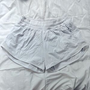 White Lululemon Hotty Hot Shorts